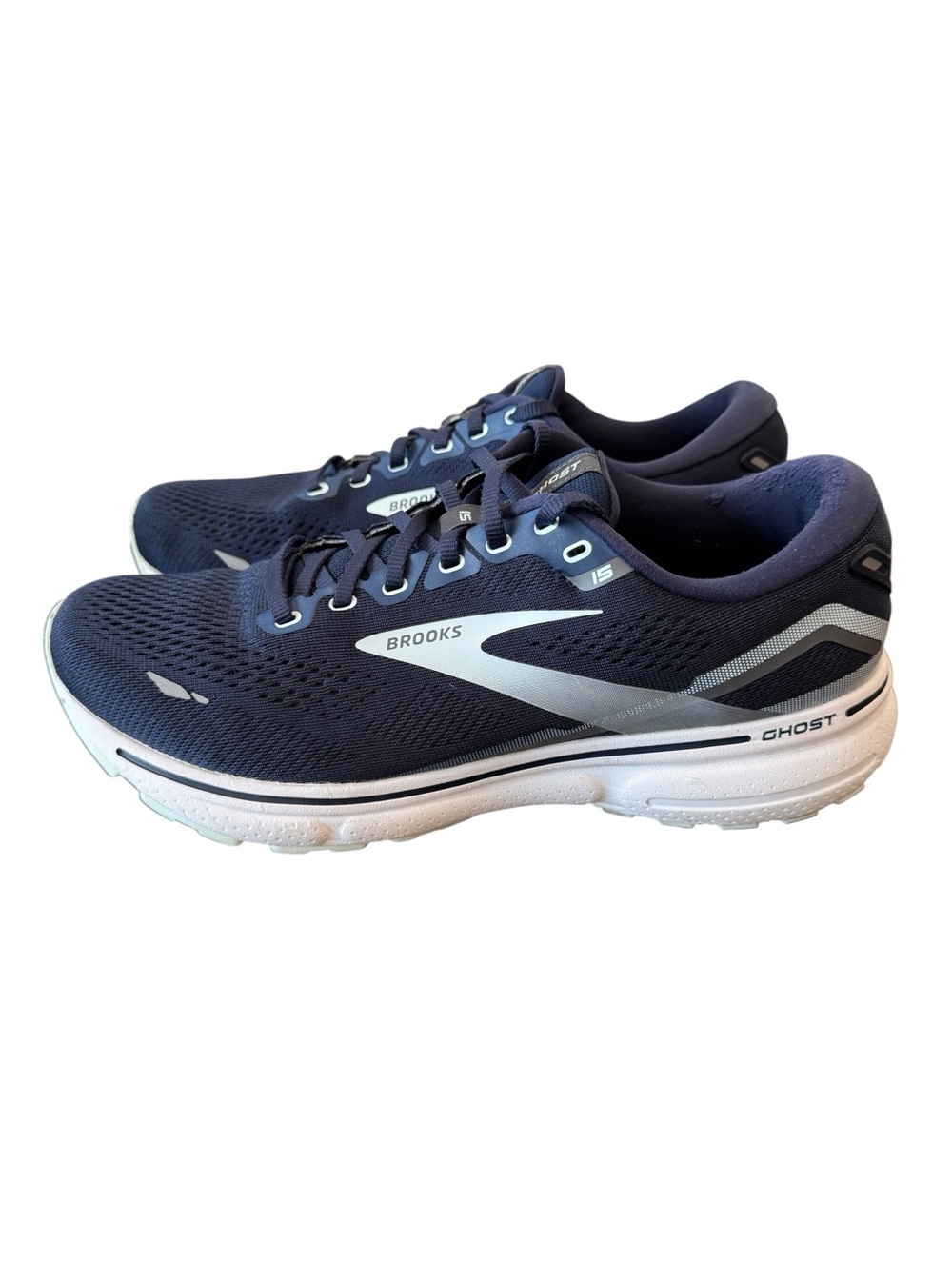 Brooks Ghost 15 Women's Size 11 Wide Running Walking Shoes Navy White